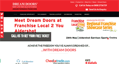 Desktop Screenshot of dreamdoorsfranchise.co.uk